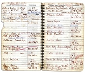 Sammy Davis Jr.'s Personal Address Book Containing the Names & Addresses of Over 100 of His Celebrity Friends -- Michael Jackson, Muhammad Ali, Liz Taylor, Barbra Streisand, Jay Leno & More