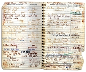 Sammy Davis Jr.'s Personal Address Book Containing the Names & Addresses of Over 100 of His Celebrity Friends -- Michael Jackson, Muhammad Ali, Liz Taylor, Barbra Streisand, Jay Leno & More