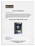 Lorne Greene Hollywood Walk of Fame Award -- For His Starring Roles on ''Bonanza'' and ''Battlestar Galactica'' -- With an LOA From His Estate