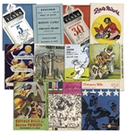 Lot of 11 Vintage Football Programs -- Ranging From 1947-1964 -- Yankees, Lions, Dons, Colts, Dodgers, 49ers, Patriots, Bills, Oilers, Broncos, Raiders, Chargers, Redskins & Bears