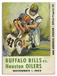 Lot of 11 Vintage Football Programs -- Ranging From 1947-1964 -- Yankees, Lions, Dons, Colts, Dodgers, 49ers, Patriots, Bills, Oilers, Broncos, Raiders, Chargers, Redskins & Bears