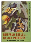 Lot of 11 Vintage Football Programs -- Ranging From 1947-1964 -- Yankees, Lions, Dons, Colts, Dodgers, 49ers, Patriots, Bills, Oilers, Broncos, Raiders, Chargers, Redskins & Bears