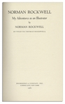 Norman Rockwell Signed Autobiography ''My Adventures as an Illustrator''