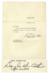 General Douglas MacArthur Typed Letter Signed -- ...Thank you so much for your birthday greeting. I appreciate it deeply. It made my day a brighter one, indeed...