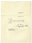 General Douglas MacArthur Typed Letter Signed -- ''...Thank you so much for your birthday greeting. I appreciate it deeply. It made my day a brighter one, indeed...''