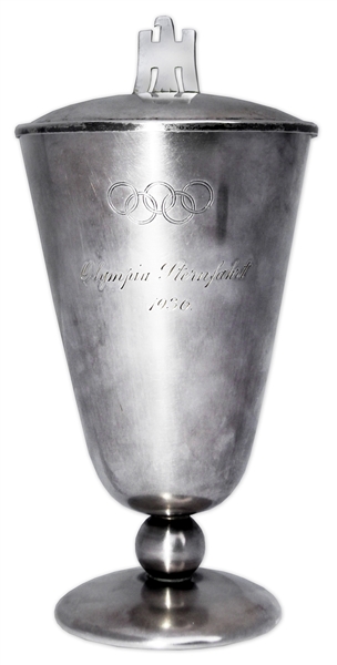 1936 Olympic Silver Trophy Given at the ''Sternfahrt'' Motorsports Rally