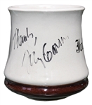 Johnny Carson Signed Mug Used on His Desk During ''The Tonight Show'' -- Previously Owned by Carson's Personal Correspondent Who Worked on the Show for 10 Years