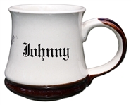Johnny Carson Signed Mug Used on His Desk During ''The Tonight Show'' -- Previously Owned by Carson's Personal Correspondent Who Worked on the Show for 10 Years