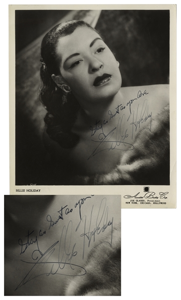 Billie Holiday Signed 8'' x 10'' Photograph -- ''Stay as Great as you Are / Billie Holiday''