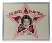 Lot of 4 ''Box-Office Champion No. 1'' Awards for Shirley Temple From 1934-1937 -- From the Important Poll of Movie Theater Owners That Would Make or Break Hollywood Careers