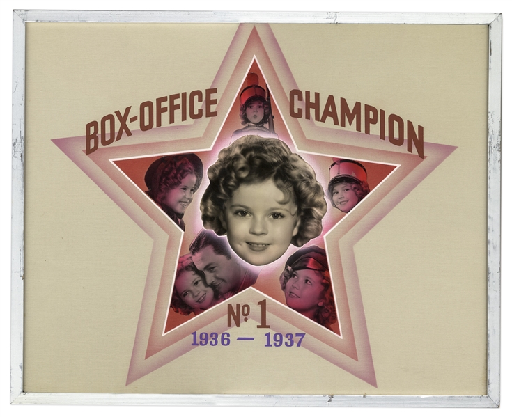 Lot of 4 ''Box-Office Champion No. 1'' Awards for Shirley Temple From 1934-1937 -- From the Important Poll of Movie Theater Owners That Would Make or Break Hollywood Careers