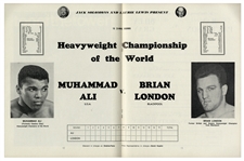 Muhammad Ali vs. Brian London 1966 Fight Program