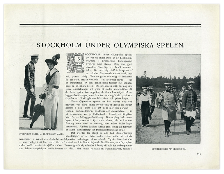 1912 Stockholm Olympics Pictorial Review