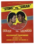 Sugar Ray Leonard vs. Roberto Duran Rematch Fight Program