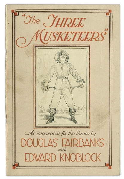 Program From 1921 Silent Film ''The Three Musketeers'' Starring Douglas Fairbanks