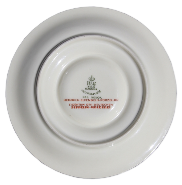 China Used on Historic Hindenburg Zeppelin Airship -- Cup & Saucer Designed by Heinrich & Company -- Not the Set Designed for Tourists
