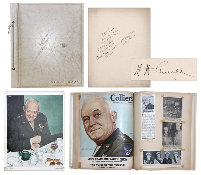 WWII Henry ''Hap'' Arnold Signed Scrapbook