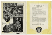 1921 Program From D.W. Griffith Film ''Orphans of the Storm'' -- Filled With Rich Illustrations, Photographs & Comic Strips