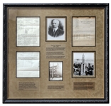 Frank Woolworth Pair of Letters Signed, in Handsome Framed Presentation