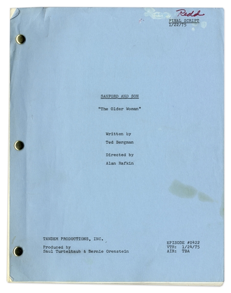 ''Sanford & Son'' Season 4, Episode 23 Final Draft Script Owned & Annotated by Redd Foxx -- 46 Pages -- Very Good Condition -- From Redd Foxx Estate