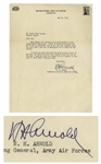 WWII Henry Hap Arnold Typed Letter Signed From 1945 -- ...the only time I get out of Washington is to visit the war fronts...