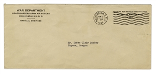 WWII Henry ''Hap'' Arnold Typed Letter Signed From 1945 -- ''...the only time I get out of Washington is to visit the war fronts...''