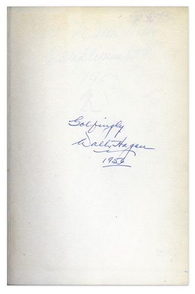 Walter Hagen Signed Autobiography, ''The Walter Hagen Story'' -- Also Signed by Golf Course Architect Willie Kidd