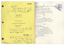 Sanford & Son Season 4, Episode 25, First Draft Script Owned by Redd Foxx -- With Signed Note From Writer Saul Turtletaub -- 43 Pages -- Very Good Condition -- From Redd Foxx Estate