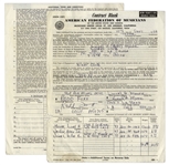 Lot of 4 Contracts Signed by Redd Foxx From Early in His Career, With Handwritten Notes Reading ''GHETTO LANDLORDS'' and ''CIVIL RIGHTS PASSAGE - WATERED DOWN''