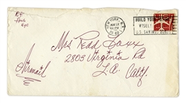 Redd Foxx Love Letter to His Wife in 1962 -- ''...it really grooved me...'' -- Written at Apollo Theater, Includes Envelope -- 3pp., 7.25'' x 10.5'' -- Very Good -- From Redd Foxx Estate