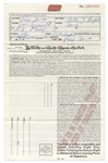 Redd Foxx Signed Airline Trip Insurance Policy From 1963 -- With Envelope Addressed to Wife, Mrs. Redd Foxx -- 8.5'' x 13'' -- Near Fine Condition -- From Redd Foxx Estate