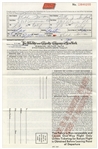 Redd Foxx of ''Sanford & Son'' Signed Airline Trip Insurance Policy From 1963 -- 8.5'' x 13'' -- Near Fine Condition -- From Redd Foxx Estate