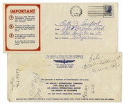 Redd Foxx of ''Sanford & Son'' Signed Airline Trip Insurance Policy From 1963 -- 8.5'' x 13'' -- Near Fine Condition -- From Redd Foxx Estate