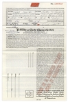 Redd Foxx of ''Sanford & Son'' Signed Airline Trip Insurance Policy From 1963 -- 8.5'' x 13'' -- Very Good Condition -- From Redd Foxx Estate