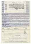 Redd Foxx of ''Sanford & Son'' Signed Airline Trip Insurance Policy From 1963 -- 8.5'' x 11'' -- Near Fine Condition -- From Redd Foxx Estate