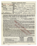 Redd Foxx of ''Sanford & Son'' Signed Airsurance Policy From 1968 -- 8.5'' x 11'' -- Near Fine Condition -- From Redd Foxx Estate