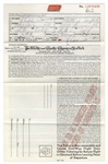 Redd Foxx of ''Sanford & Son'' Signed Airline Trip Insurance Policy From 1964 -- 8.5'' x 13'' -- Near Fine Condition -- From Redd Foxx Estate