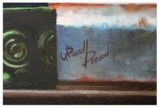 ''Sanford & Son'' Oil Painting by Artist Russell Dobson -- Measures 36'' x 48'' Unframed -- 2 Closed Tears in Canvas (3'' and 1''), Overall Very Good Condition -- From Redd Foxx Estate