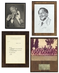Lot of 36 Redd Foxx Plaques -- Most Are ''Sanford & Son'' Stills Laminated on Wood -- Range From 7'' x 9'' to 16'' x 13'' -- Overall Very Good Condition -- From Redd Foxx Estate