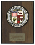 City of Los Angeles Award Given to Redd Foxx of ''Sanford & Son'' From Mayor Tom Bradley -- 1973, With Photos -- Wood & Metal, 12'' x 17'' x 1.5'' -- Very Good -- From Redd Foxx Estate