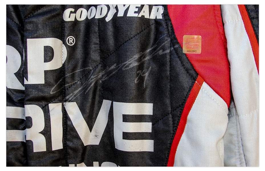 Jeff Gordon Race-Worn & Signed Fire Suit -- 4-Time Champion, 3-Time Daytona 500 Winner