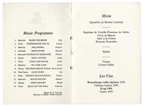 Princess Diana and Prince Charles Wedding Breakfast Program