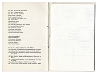 Princess Diana and Prince Charles Wedding Breakfast Program