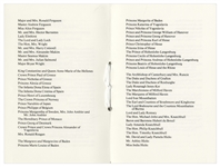 Prince Andrew and Sarah Ferguson Wedding Breakfast Program