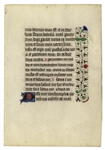 Illuminated Manuscript -- 15th Century French Prayer Book Decorated in Vibrant Colors