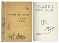 Four First Editions of the Winnie-the-Pooh Series by A.A. Milne & Illustrator E.H. Shepard -- All in Original Dustjackets -- With All But When We Were Very Young Being 1st Printings