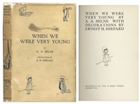 Four First Editions of the Winnie-the-Pooh Series by A.A. Milne & Illustrator E.H. Shepard -- All in Original Dustjackets -- With All But When We Were Very Young Being 1st Printings