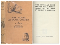 Four First Editions of the Winnie-the-Pooh Series by A.A. Milne & Illustrator E.H. Shepard -- All in Original Dustjackets -- With All But When We Were Very Young Being 1st Printings