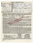 Lot of 3 Insurance Policies Signed by Redd Foxx of ''Sanford & Son'' -- 2 From USO in 1967 During Vietnam War -- 8.5'' x 11'' -- Very Good Condition -- From Redd Foxx Estate