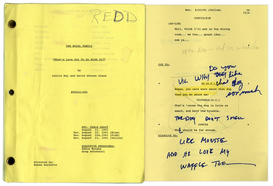 ''The Royal Family'' Episode 6 Revised Table Draft Script Owned & Annotated by Redd Foxx of ''Sanford & Son'' -- 46 Pages -- Very Good Condition -- From Redd Foxx Estate